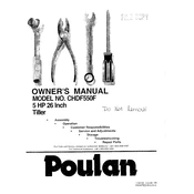 Poulan Pro CHDF550F Tiller manual cover