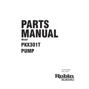 Subaru PKX301T Pump manual cover