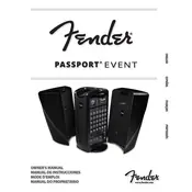 Fender Passport Event 6946000000 120V 60Hz Sound System manual cover