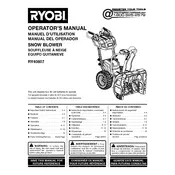 Ryobi RY40807 Snowblower manual cover