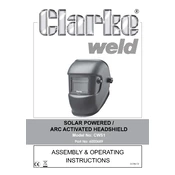 Clarke 6000689 CWS1 Solar Powered Arc Activated Headshield manual cover