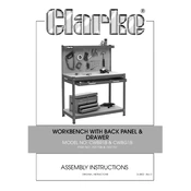 Clarke 7637706 CWBR1B Workbench Back Panel Drawer manual cover