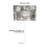 Brandt BFU631YNW Refrigerator manual cover