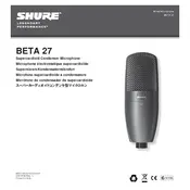 Shure BETA27 Microphone manual cover