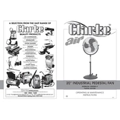 Clarke 3231505 CDF20HV-P 20 Inch Industrial Pedestal Fan manual cover