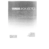 Yamaha KX-670 Cassette Deck manual cover