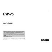 Casio CW-75 Disc Printer manual cover