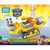 Mega Bloks Mattel PAW Patrol Rubble Truck GYW91 Construction Set manual cover