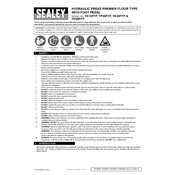 Sealey YK15FFP Hydraulic Press manual cover