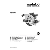 Metabo KS 66 FS Saw manual cover