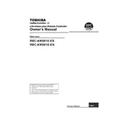 Toshiba RBC-AMS51E-EN Remote Control manual cover