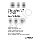 Casio ClassPad II fx-CP400 Calculator manual cover