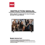 RCA RWOSU7047 TV manual cover