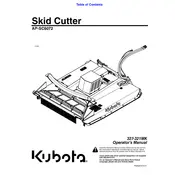 Kubota AP-SC6072 Cutter manual cover