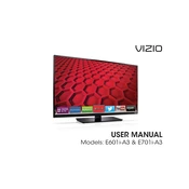 Vizio E601i-A3 TV manual cover