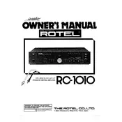 Rotel RC-1010 Amplifier manual cover