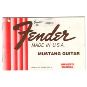 Fender Mustang 1978 Guitar manual cover