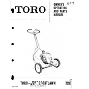 Toro Sportlawn 20-inch 10017 Mower manual cover