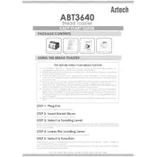 Aztech ABT3640 Toaster manual cover