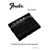 Fender M12 Mixer Audio Mixer manual cover