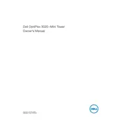 Dell OptiPlex 3020 Desktop manual cover