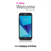 Samsung Galaxy J3 2017 T-Mobile SM-J327TZKATMB Phone manual cover