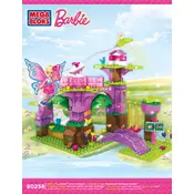 Mega Bloks Mattel Barbie Fairy Treehouse DBM19 Construction Set manual cover