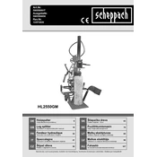 Scheppach HL2550GM 5905509917 Log Splitter manual cover