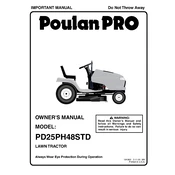 Poulan Pro PD25PH48STD Tractor manual cover