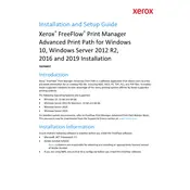 Xerox FreeFlow Print Manager Advanced Print Path for Windows 10 Software manual cover