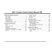 Pontiac Torrent 2007 manual cover