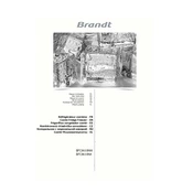 Brandt BFC8610NW Refrigerator manual cover