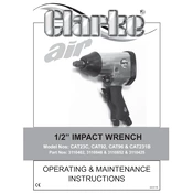 Clarke 3110425 CAT231B Impact Wrench manual cover