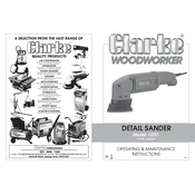 Clarke 6462020 CDS1 Detail Sander manual cover