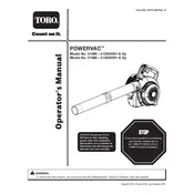 Toro Powervac 51985 Blower manual cover