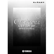 Yamaha Clavinova CVP-207 Piano manual cover