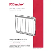 Dimplex XLE070 Heater manual cover