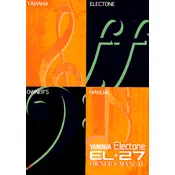 Yamaha Electone EL-27 Keyboard manual cover