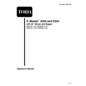 Toro Z Master Z350 48-inch 74187 Mower manual cover