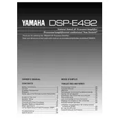 Yamaha DSP-E492 Amplifier manual cover