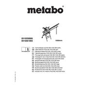 Metabo 910058886 Table Extension manual cover