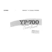 Yamaha YP-700 Turntable manual cover