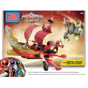 Mega Bloks Mattel Power Rangers Sky Ship CYT48 Construction Set manual cover