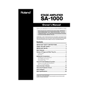 Roland SA-1000 manual cover