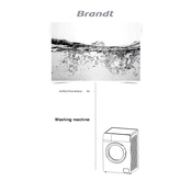 Brandt BAM74SCY Washing Machine manual cover