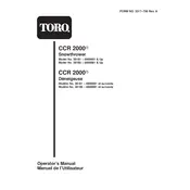 Toro CCR 2000 38181 Snow Thrower manual cover