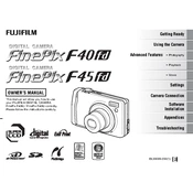 Fujifilm FinePix F40fd Camera manual cover