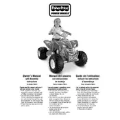 Power Wheels Mattel Barbie Kawasaki Monster Traction P8013 Toy manual cover