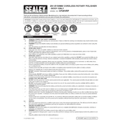 Sealey CP20VRP Polisher manual cover