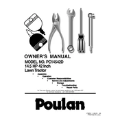 Poulan Pro PC14542D Tractor manual cover